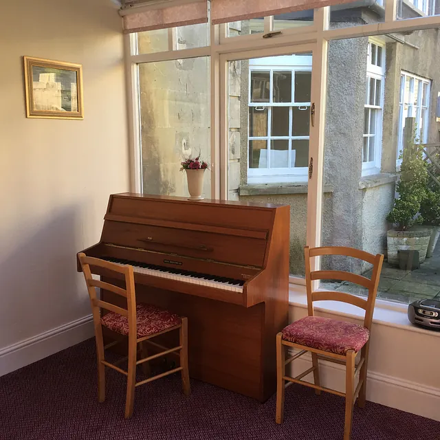 Piano a ta window at Hazelwood Gardens Nursing Home